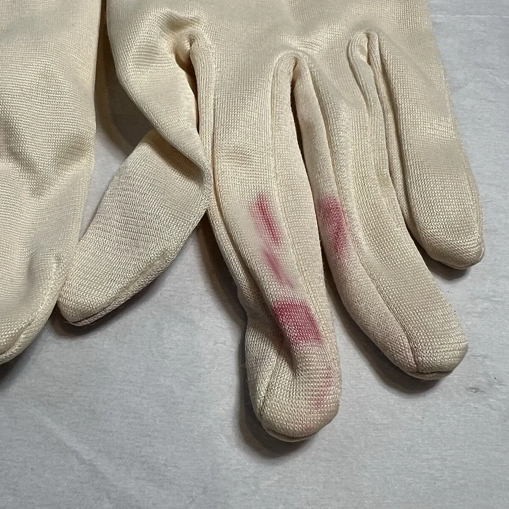 Vintage Ladies Beige Gloves Costume Dance White Dye Any‎ Color
